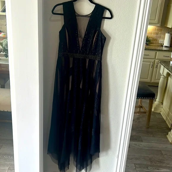 chinese dress ladies The Nude & Black Lace Lover Dress main image 0